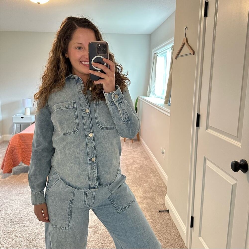 DL1961 Light Denim Button Front Shirt Jacket XS - Picture 4 of 15